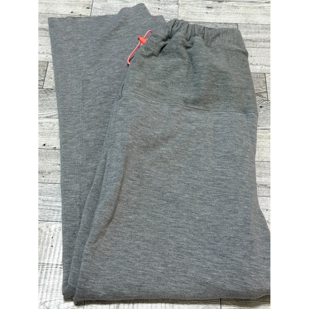 Free People Beach Wide Leg Lounge Sweat pants Gray Heather Neon Toggle Waist XS